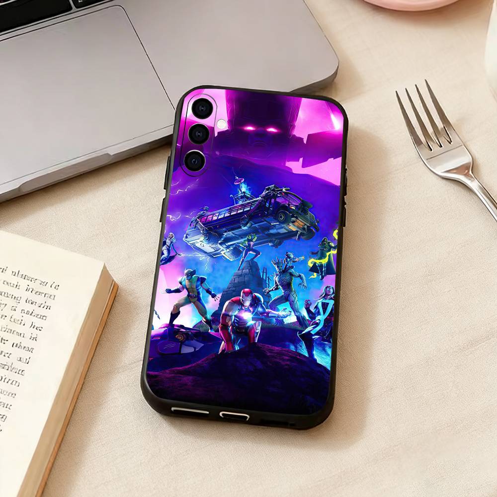 Game F-F-Fortnites Phone Case For Samsung Galaxy A73,A72,A71,A70,A53,A52,A51,Others Soft Black Cover