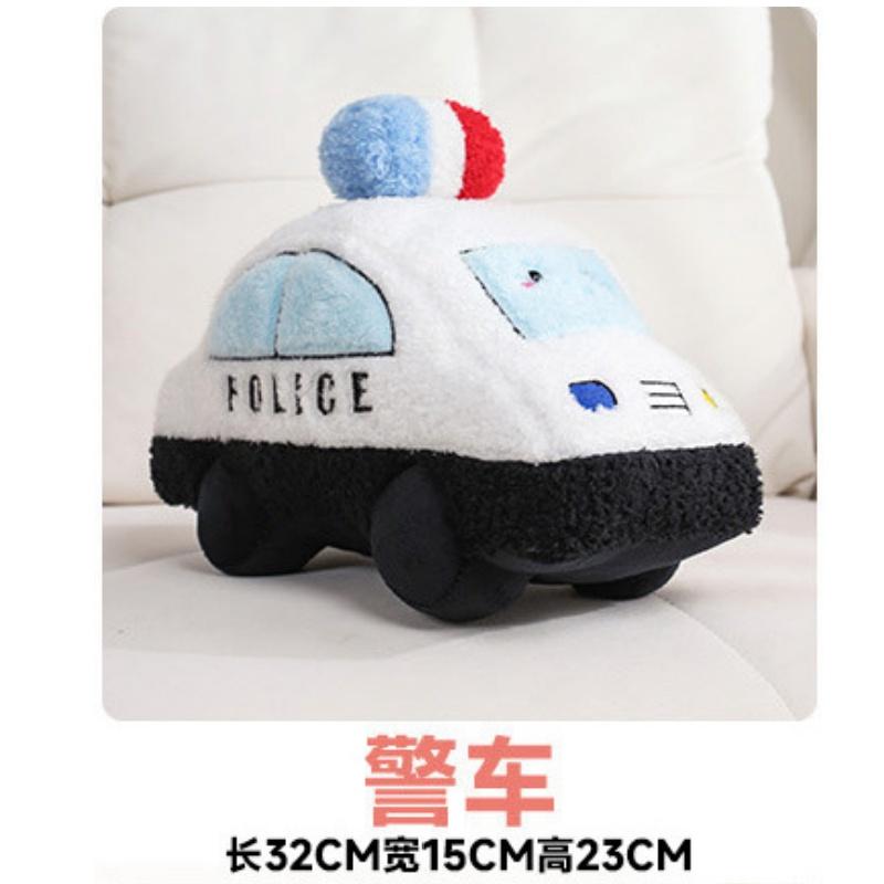 Stuffed Varipus Transportation Cars Plush Toys Polices Car Ambulance Taxi Tank Fire Engine Airplane Train Birthday Gift for Boy