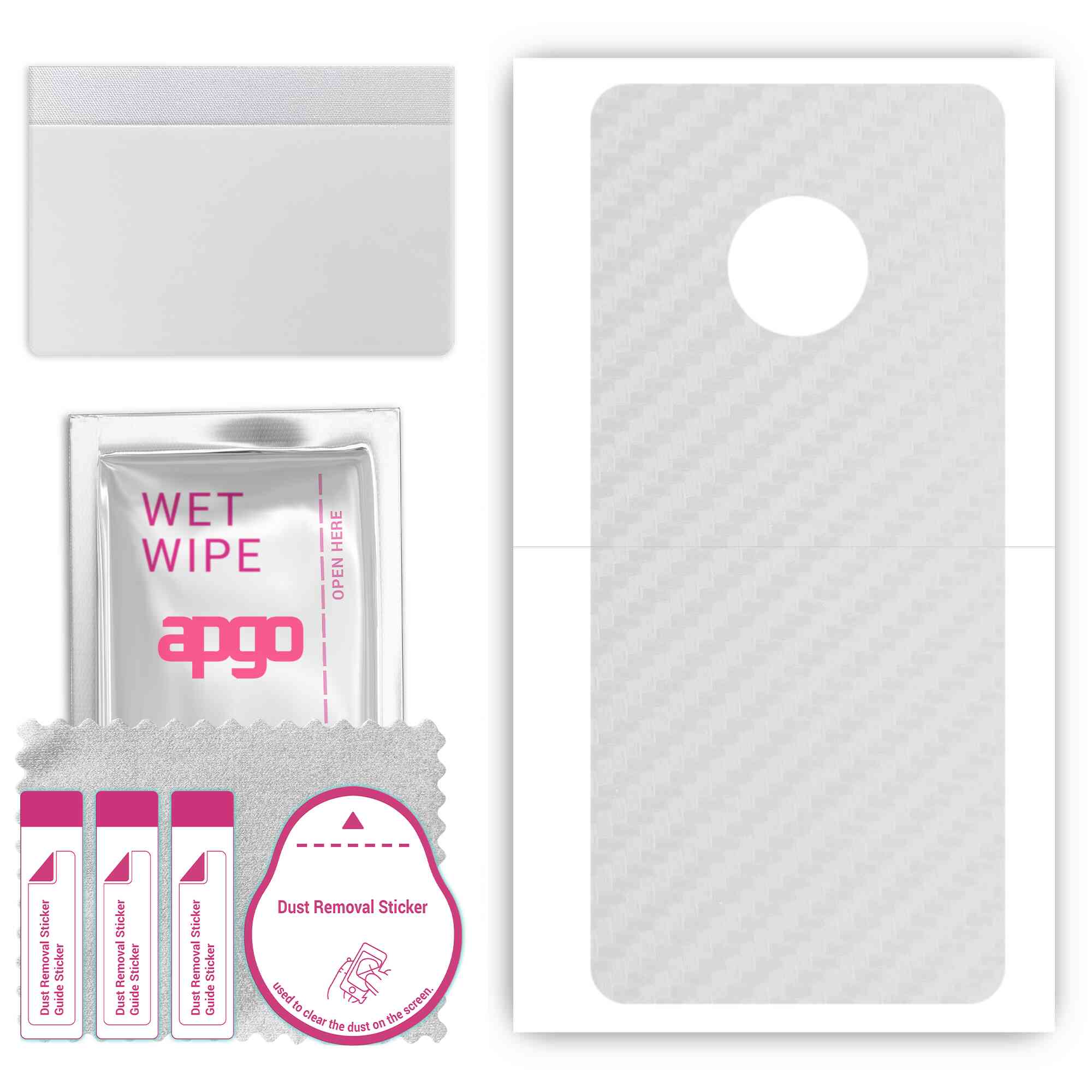 

apgo Protective Skin Sticker for the back compatible with Huawei Enjoy 20 Plus 5G, Wrap Film, Foil, Vinyl - Pattern Transparent Carbon