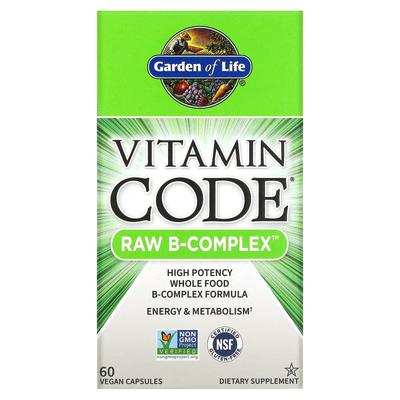 Vitamin Code, Surowy Kompleks B, 60 Kapsułek Roślinnych