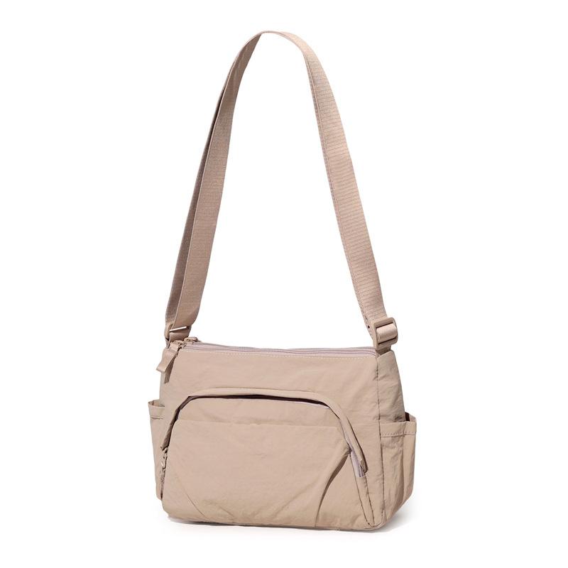 

Однотонная наплечная сумка, студенческая сумка кроссбоди, женская легкая сумка-хобо большой вместимости хаки