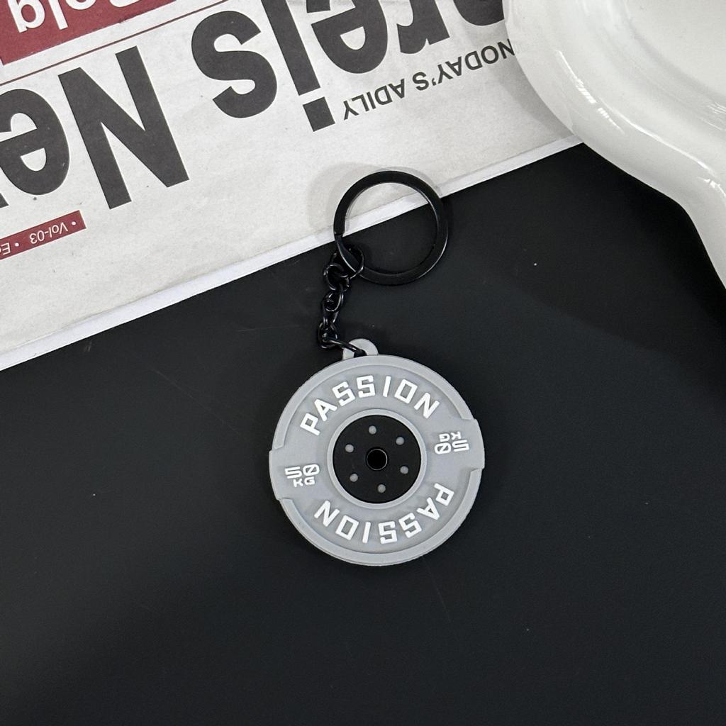 Fitness Series Gummi-Schlüsselanhänger: Hantel- & Kurzhantel-Anhänger für Geschenke