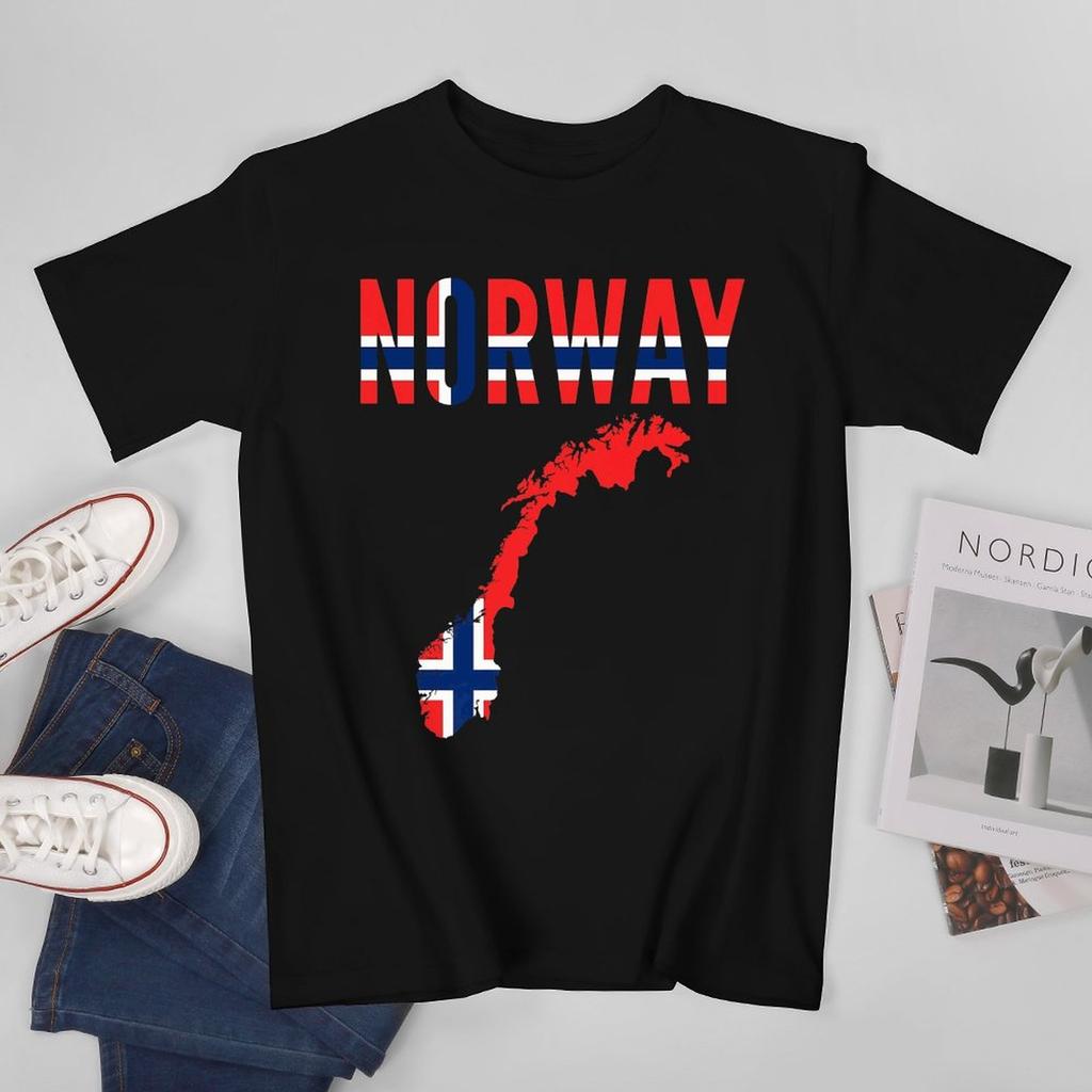 More Design Norway Flag Norse Unisex Tshirt Tees Tshirt Oneck T Shirts Unisex Boys Clothing 100 Cotton