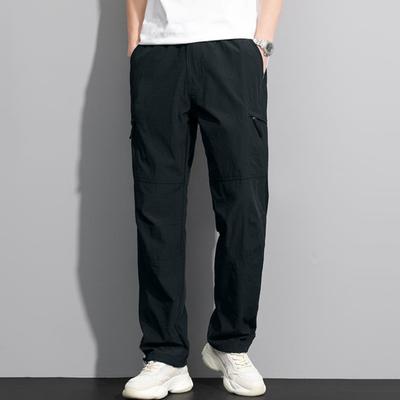 Pantalon Cargo Épais pour Homme Doublé Polaire Pantalon Décontracté Multi-Poches Jambe Droite Automne Hiver pour Sorties Quotidiennes Streetwear