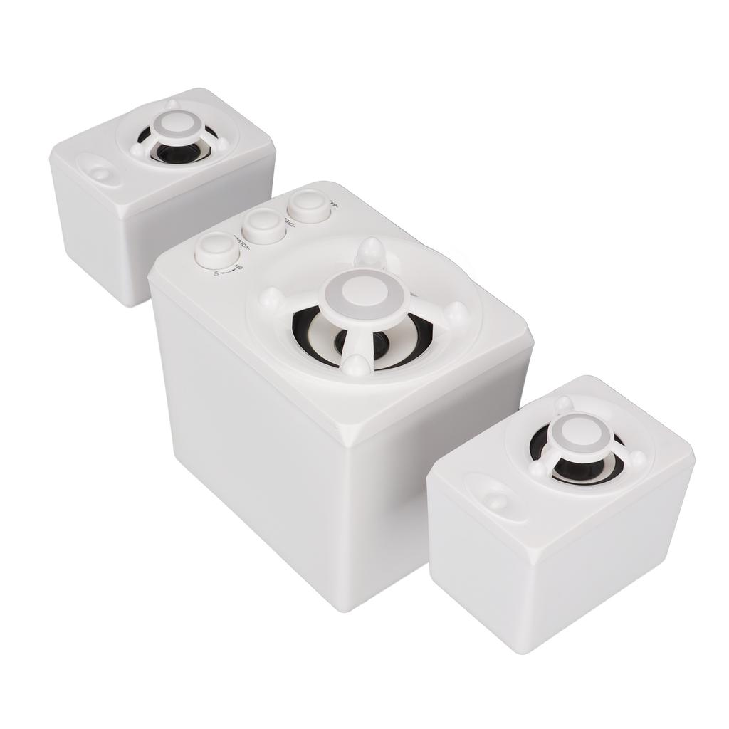 Computer Speaker 2.1 USB Powered Stereo Subwoofer Multimedia Wired Speaker with RGB LED Light for PC Laptop