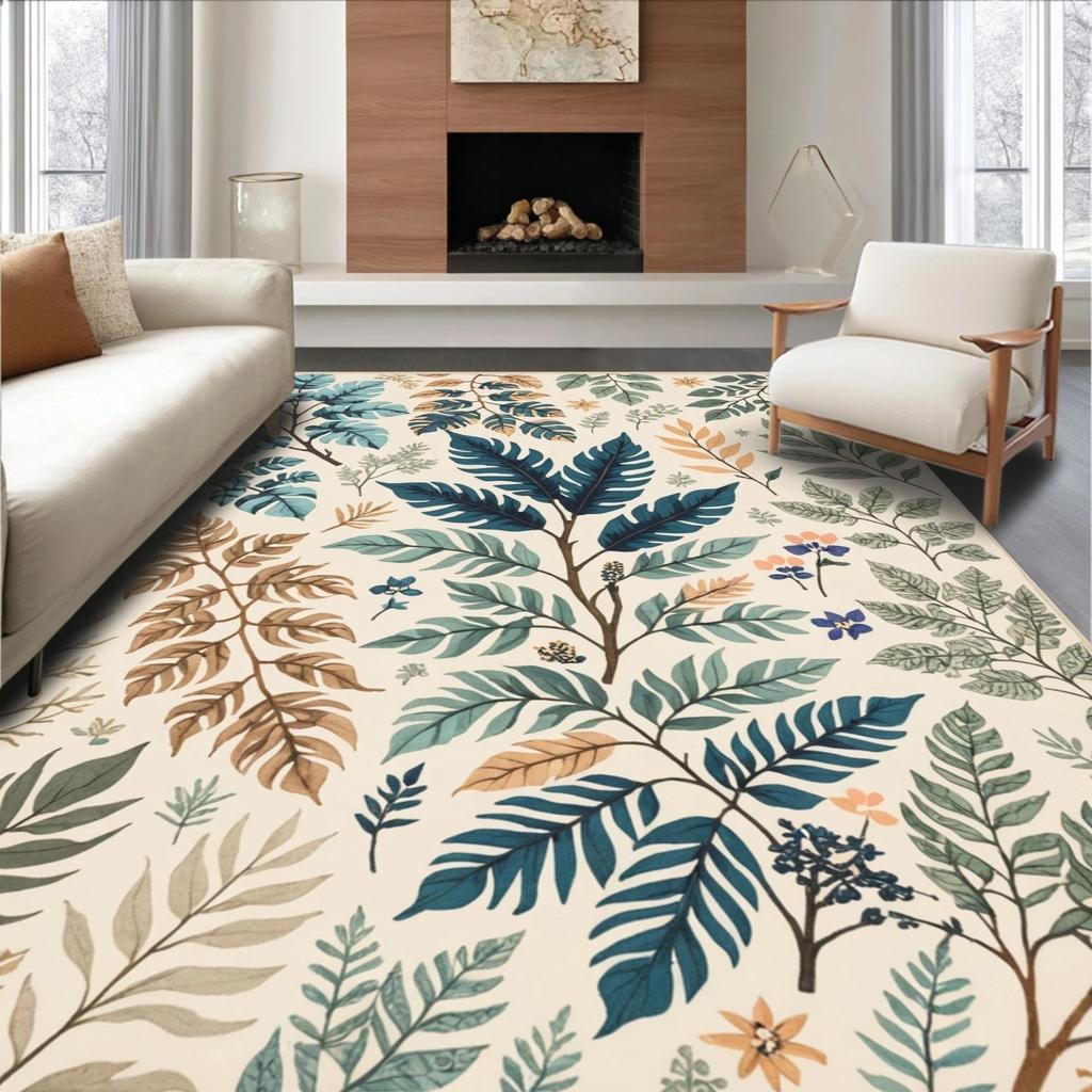 European Classical Butterfly Carpet Living Room Sofa Coffee Table Carpet Dirt Resistant Bedroom Thick Floor Mat
