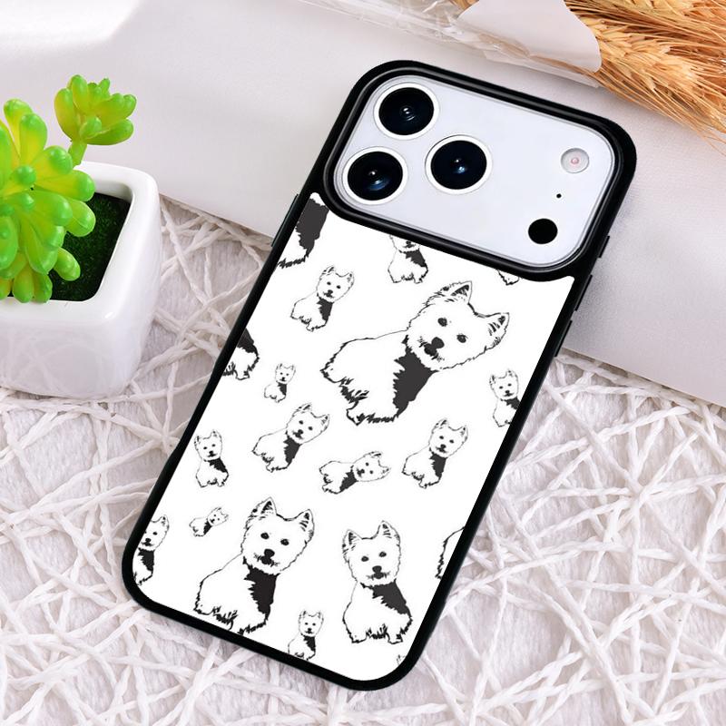 West Highland Terrier Westie Funda Shockproof Phone Case for iPhone 17 Air 16e 15 11 12 14 13 Pro Max Cover Coque