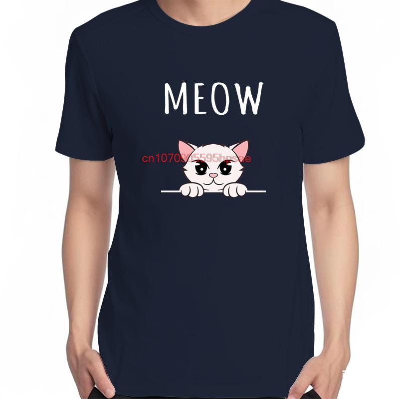 Funny Sound Of A Cat Meow Cat Lover Fashion Graphic T Shirts Summer Cotton New Shirts And Tshirts Unisex Oneck Print T Shirt
