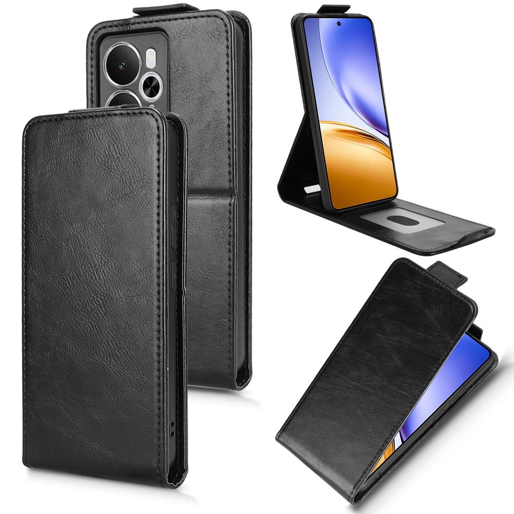 For Realme 14 5G Stand Case Magnetic Clasp Vertical Flip Leather Phone Cover with Card Holder
