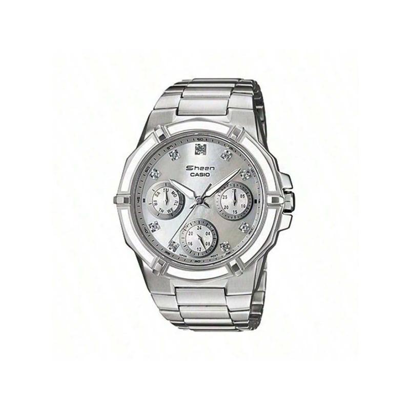 Casio SHEN Women s Watch with Waterproof Stainless Steel Strap, Analog Mother-of-Pearl Dial - SHN-3015DP-1ADF, SHN-3015DP-7ADF белый