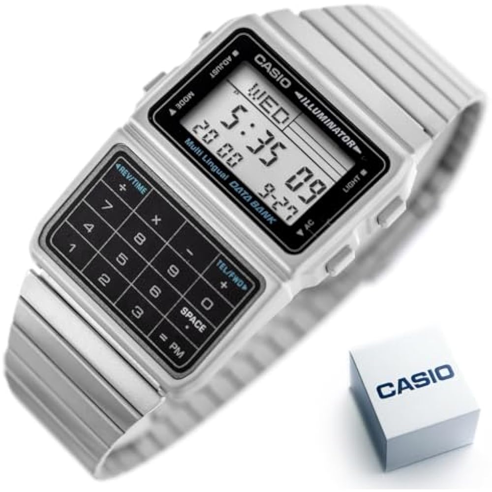 CASIO CASIO DATA BANK DATA BANK Unisex watch DBC-611-1DF Silver Overseas model [Watch] Reimported