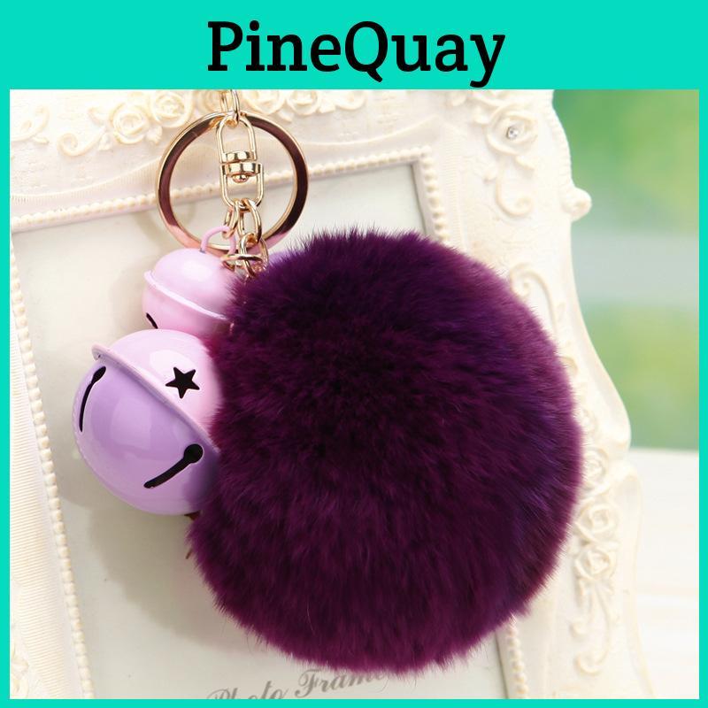 Trendy Plush Bell Keychain With Vibrant Colors For Fashionable Accessories Collection