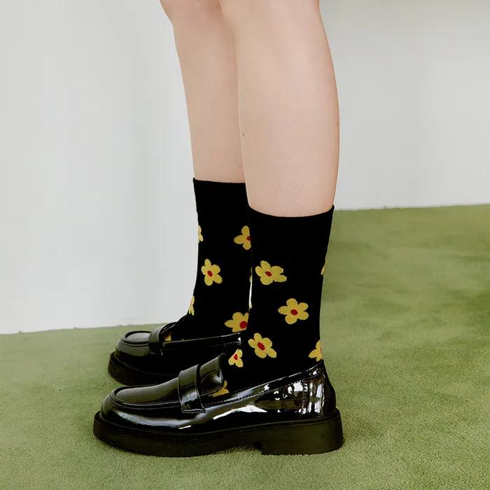 patterned flower BLACK&YELLOW