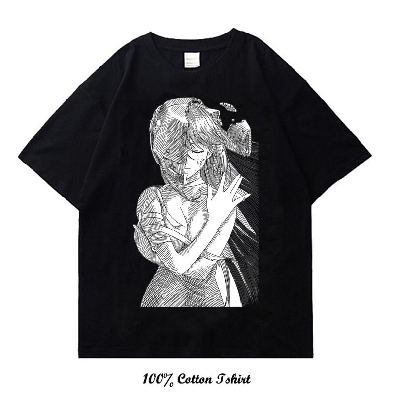 Giapponese Per Uomo Donna Grafico Manga Hip Hop Oversize Harajuku Top Moda Estate Cotone Magliette Divertenti Cool