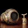 Copper Feng Shui Desktop Ornament Eight Trigrams Gourd Hanging Open Lid Hollow Living Room Decoration Fortune A