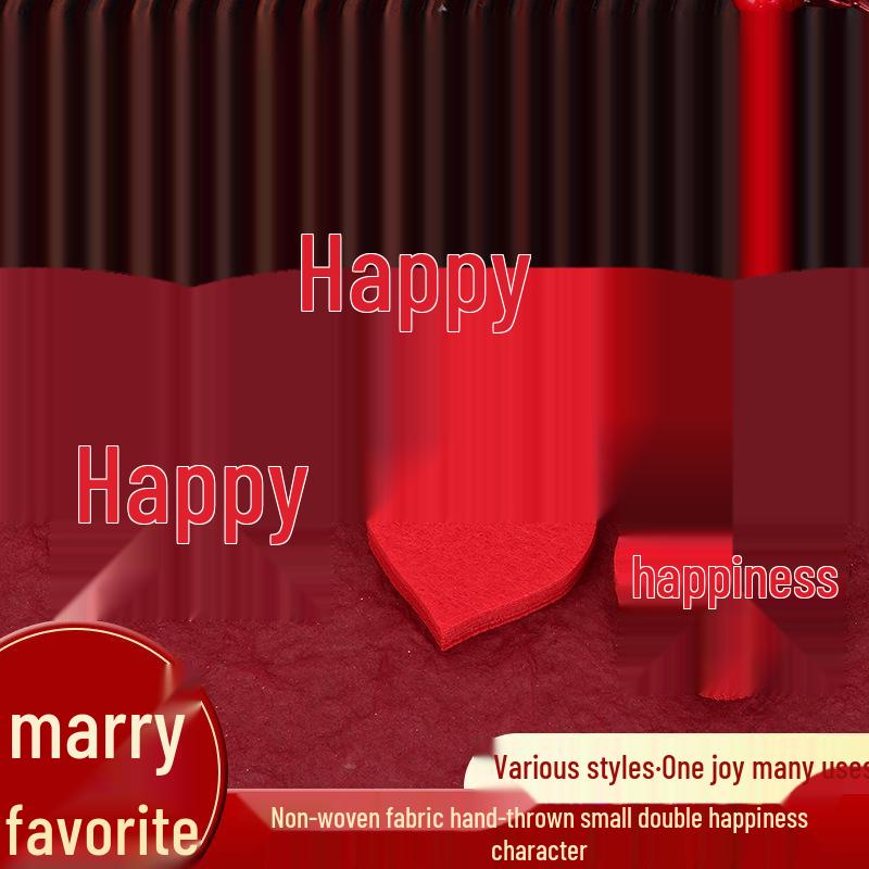 

Hand-Tossed Double Happiness Wedding Decor Set: Room Decorations, Ceremony Fruit Plate & Mini Stickers 60 pieces