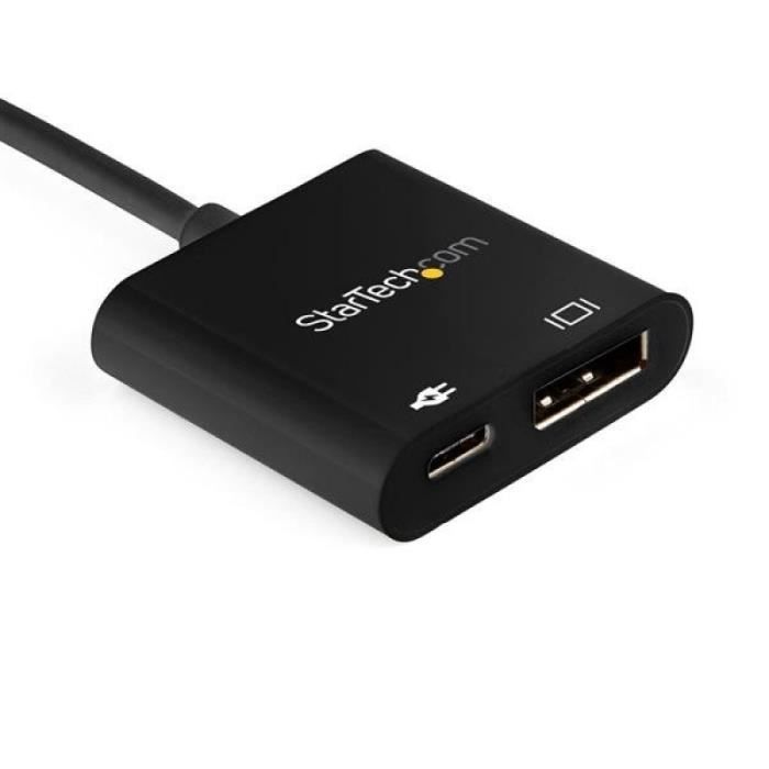 startech usb c to displayport adapter power delivery - 8k 30hz - hbr3 noir noir noir