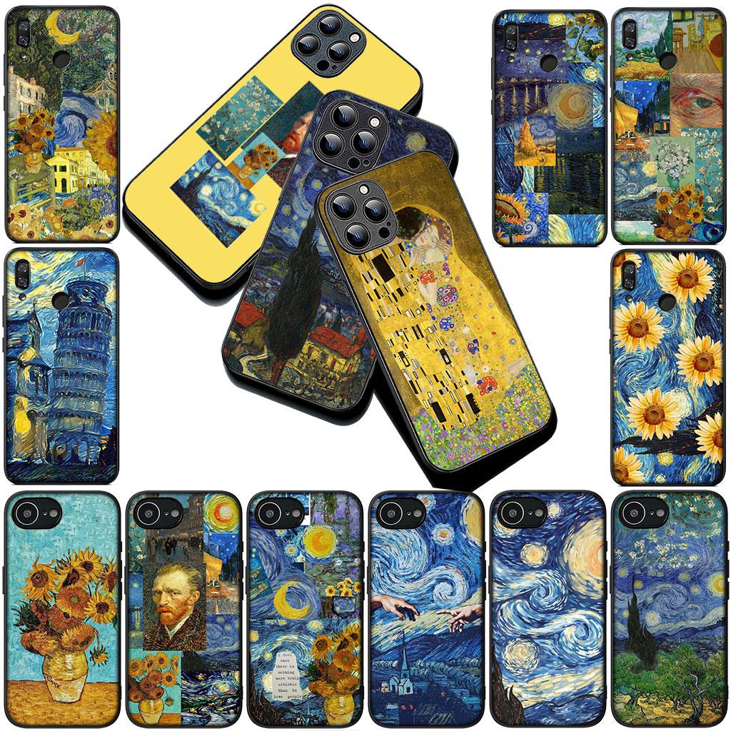 Sunflower Starry Night Van Gogh Phone Cover Case for Motorola Moto Edge 70 60 Fusion NEO Pro G Stylus G56 G96 G04 G05 20 Casing