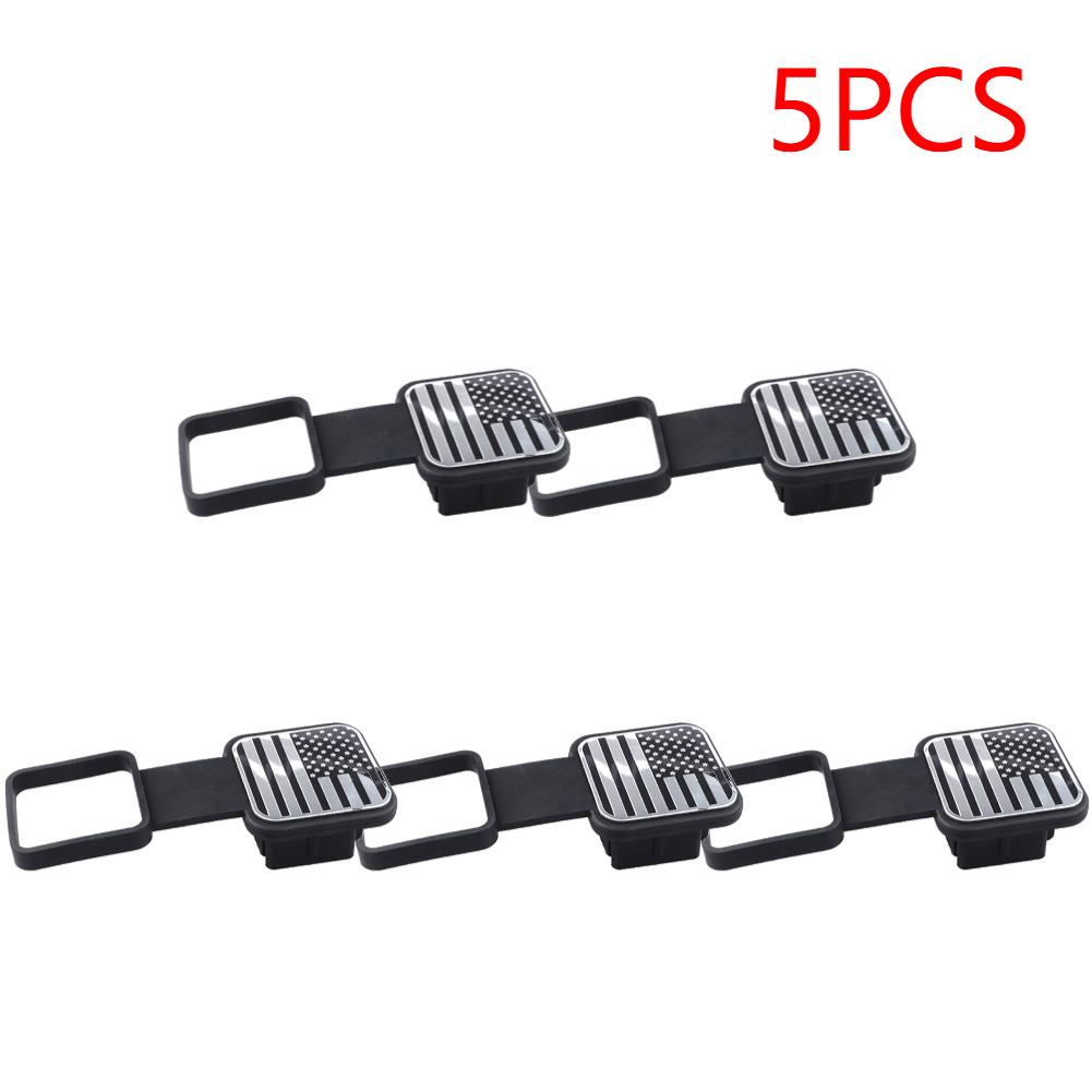 1-5PCS Trailer Hitch Receiver Cover Tow Hitch Decorative Covers Durable Rubber Plug Cover 2 Inch Universal Plug Tube Cap