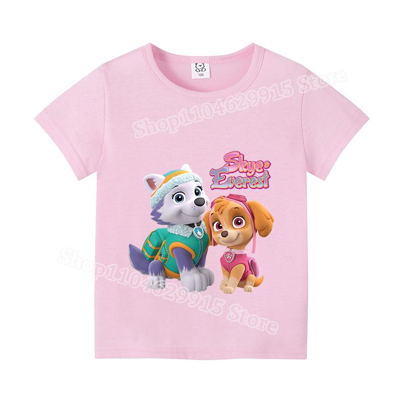 

Футболка Щенячий патруль Мультяшний Аніме Персонаж Принт Мода для дівчинки Милий Топ Літній Дихаючий Одяг 100