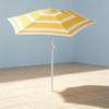 Striped Patio Umbrella with Six Ribs Protection for Courtyard