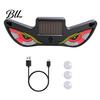 Creative Automotive Light Decor Solar Demon Eyes Car LED Light, USB Wireless Animated Eye Warning Lights for Windshield Portable Charging Lamp