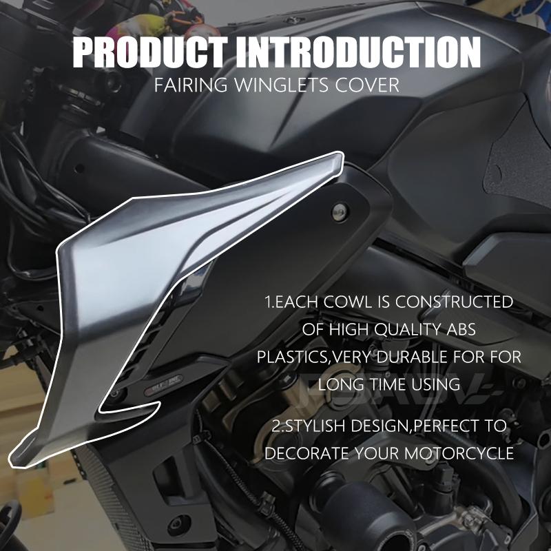 For Honda CB650R Motorcycle Wing Protector CB650 R CB 650R 2018-2023 2022 2021 Carbon Black Fairing Winglets Fin Trim Cover