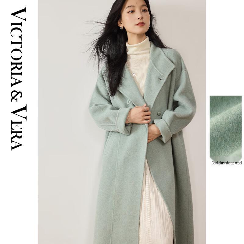 

VICTORIA&VERA Женское двустороннее пальто из смесовой шерсти со стойкой L