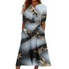 Damen Sommer Casual Floral (Gradient) Bedrucktes Kurzarmkleid