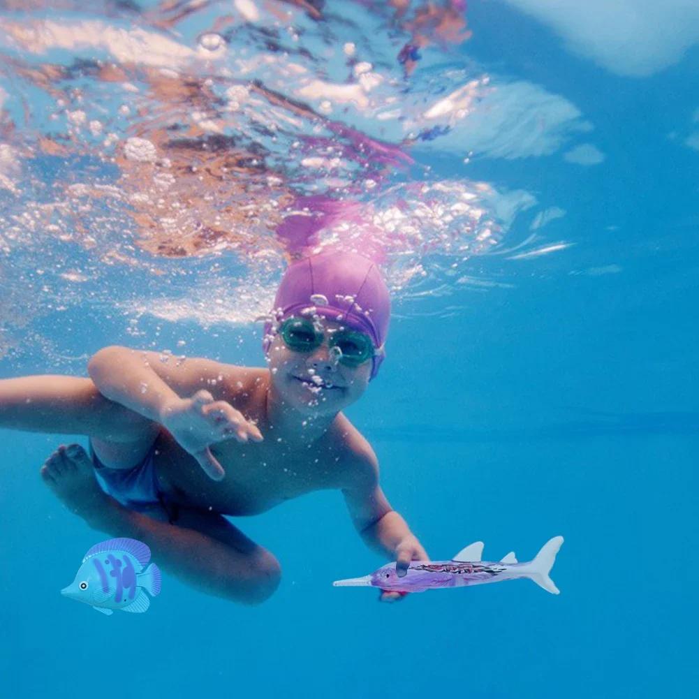 Summer Children Swimming Octopus Pool Diving Toys Water Sports Water Play Toys Diving Stick Gem Set Underwater Grabbing Toys
