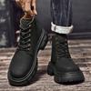Fashion Genuine Leather Outdoor Snow Botas New Arrival Men's Winter Boots Luxury Brand Motorcycle Basic Boots Man Cotton Platform Shoes