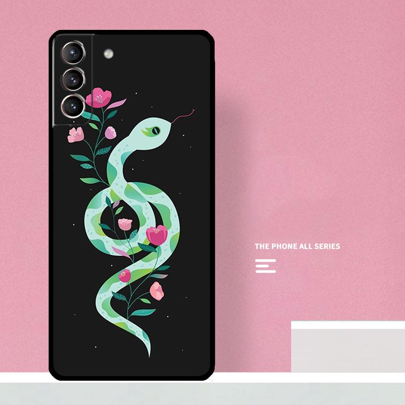 Umělecký obal na telefon s ilustrací hada Pro Samsung Galaxy S25 S26 Ultra S20 S21 S22 S23 S24 S10 Plus S25 FE Kryt Coque