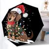 1 Stück Weihnachts-Hunde Automatischer Faltregenschirm - Tragbares faltbares Design, 8-Rippen Eisenrahmen, Strapazierfähiges Gewebe yy251125065