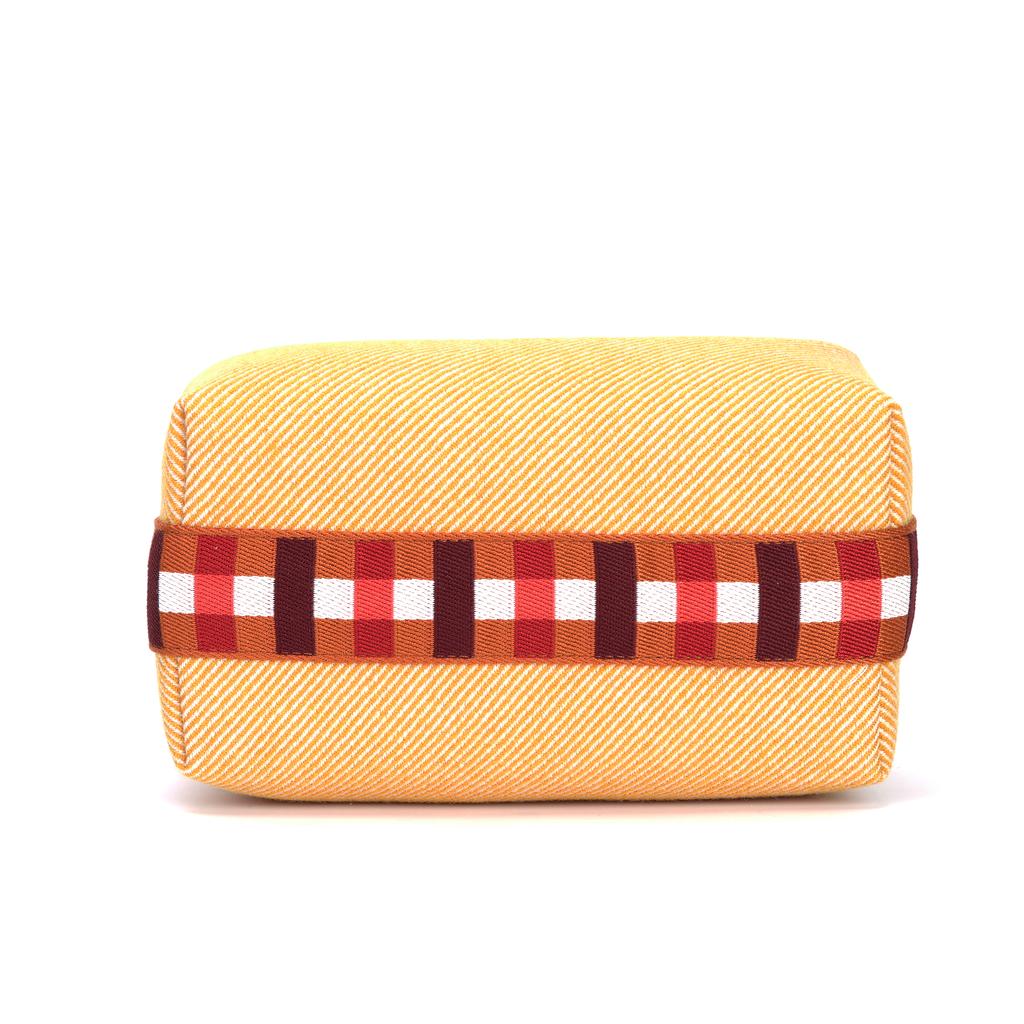 New HERMES Bride a Brac Wool Storage Bag, Toiletry Bag Small Unisex Light Tawny H103802M02