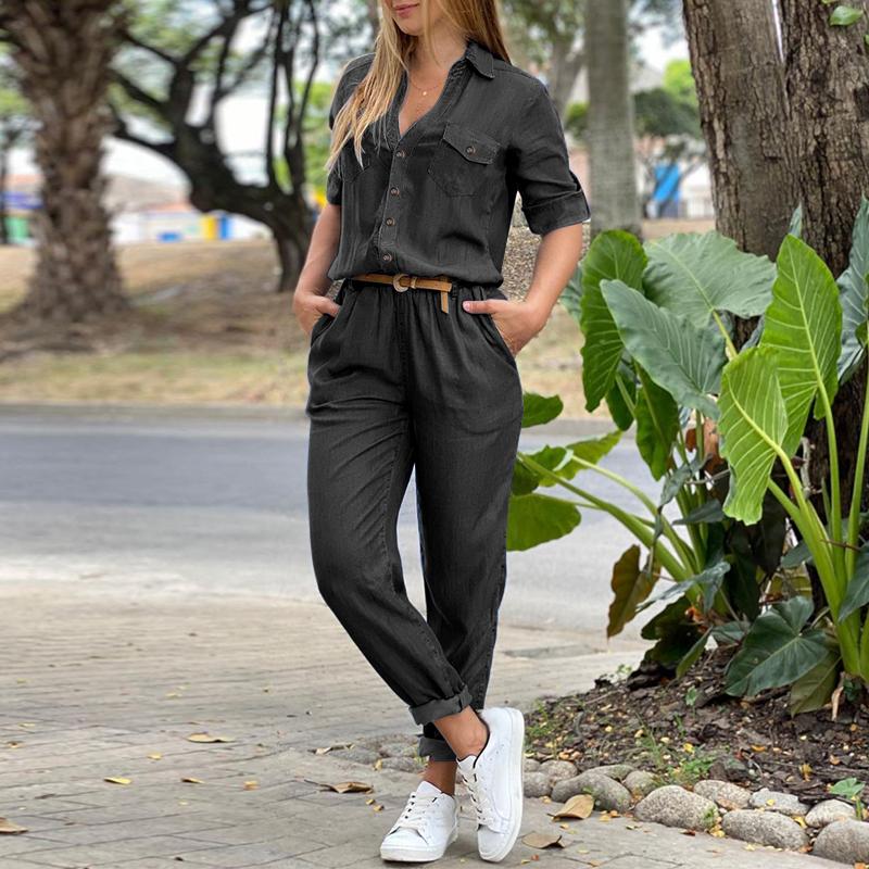 Caqui M VONDA Rompers Monos para mujer Casual Vintage Sin Caqui M VONDA Rompers Monos para mujer Casual Vintage Sin