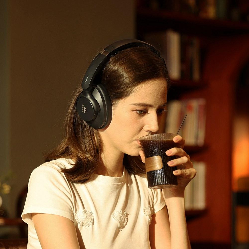 Tronsmart Sounfii Q20S ANC Headphones, Hybrid Noise Cancellation 40dB, 60H Playtime, Hi-Res Audio, Bluetooth 5.3, APP Control, Dual Device Pairing