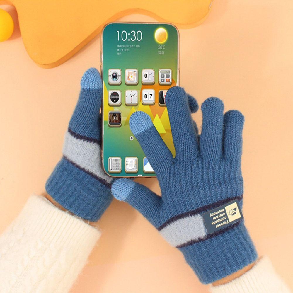7-11Years Old Touchscreen Kids Winter Gloves Warm Baby Gloves Cute Knitted Gloves  Toddler