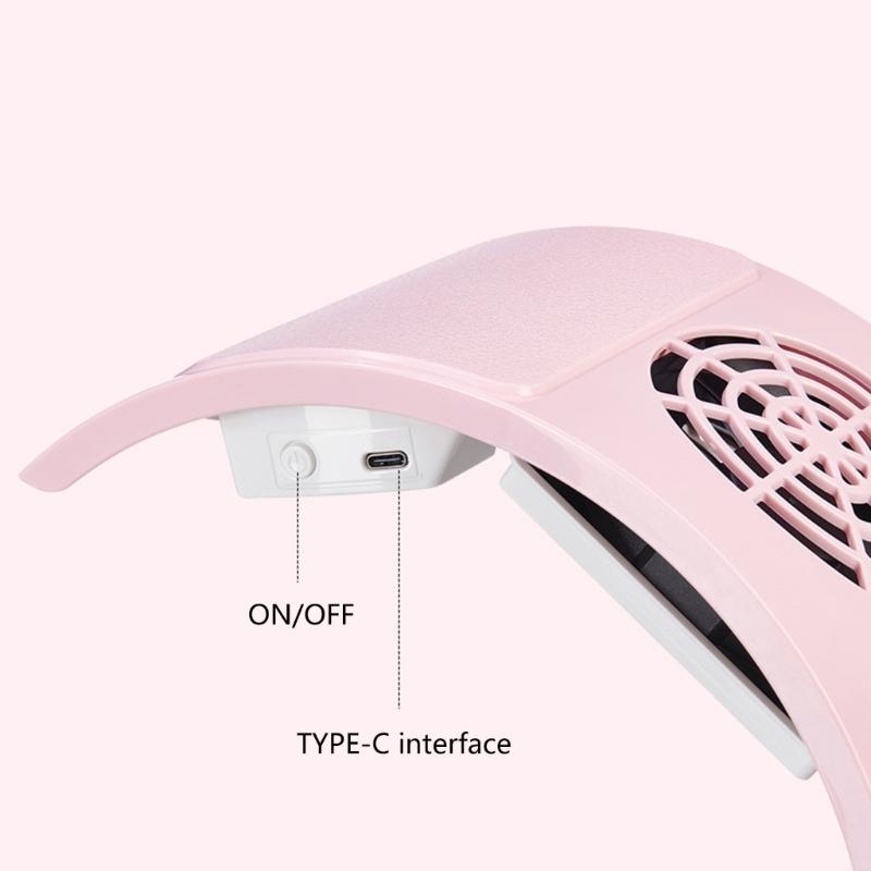 Quiet Manicure Dust Absorber Powerful Motor Compact Desktop Vacuums Pink Aesthetic Design For Professional Home Nail Art