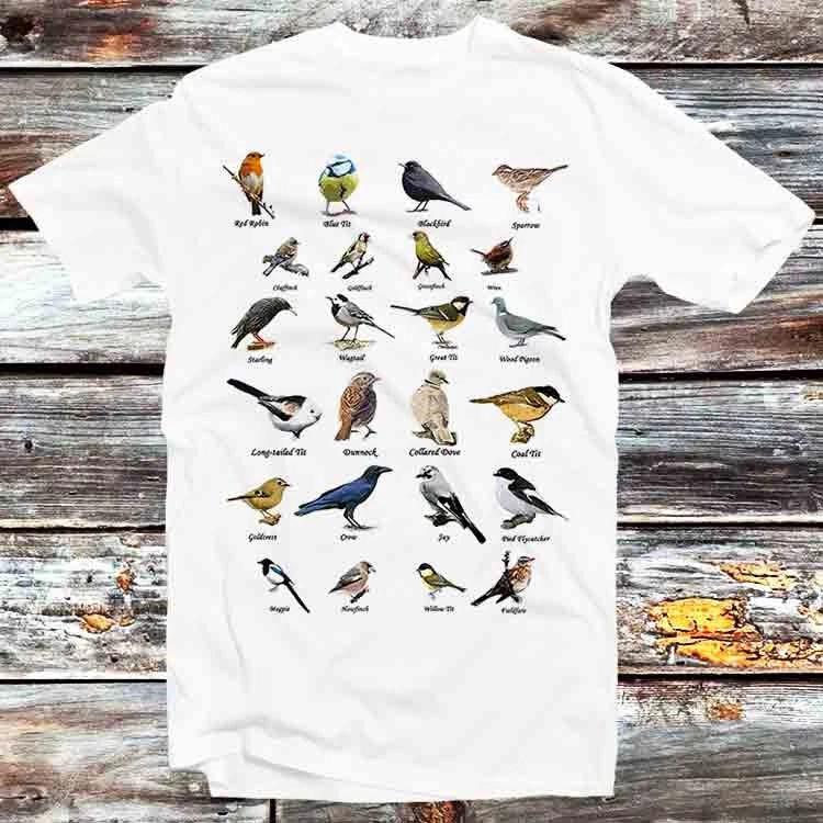 British Garden Birds Tts Wild Bird Nature Lover Universe T Shirt B749 XL