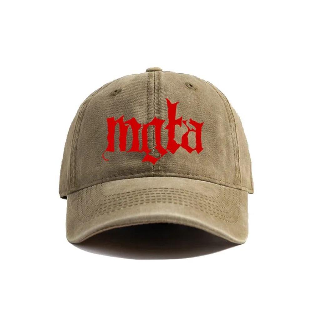 2026 Cappellino da Baseball Mgla Cappelli Usurati Cappellino con Fascia Metallica Nera Uomo Retrò Estivo da Esterno Cappello Regolabile Casuale e Versatile