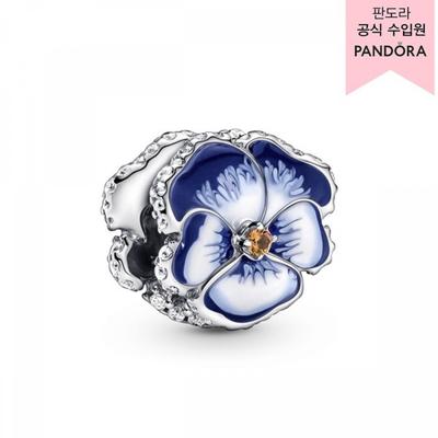Blauer Stiefmütterchen-Blumen-Anhänger 790777c02