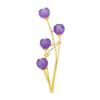 Lila Glockenblume Klassische Brosche: Künstlerisches Retro-Design für Damen