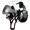 Construction Safety Helmet With Visor Built In Goggle Earmuffs For Engineer Reflective Hard Hat ANSI Industrial Work Protection