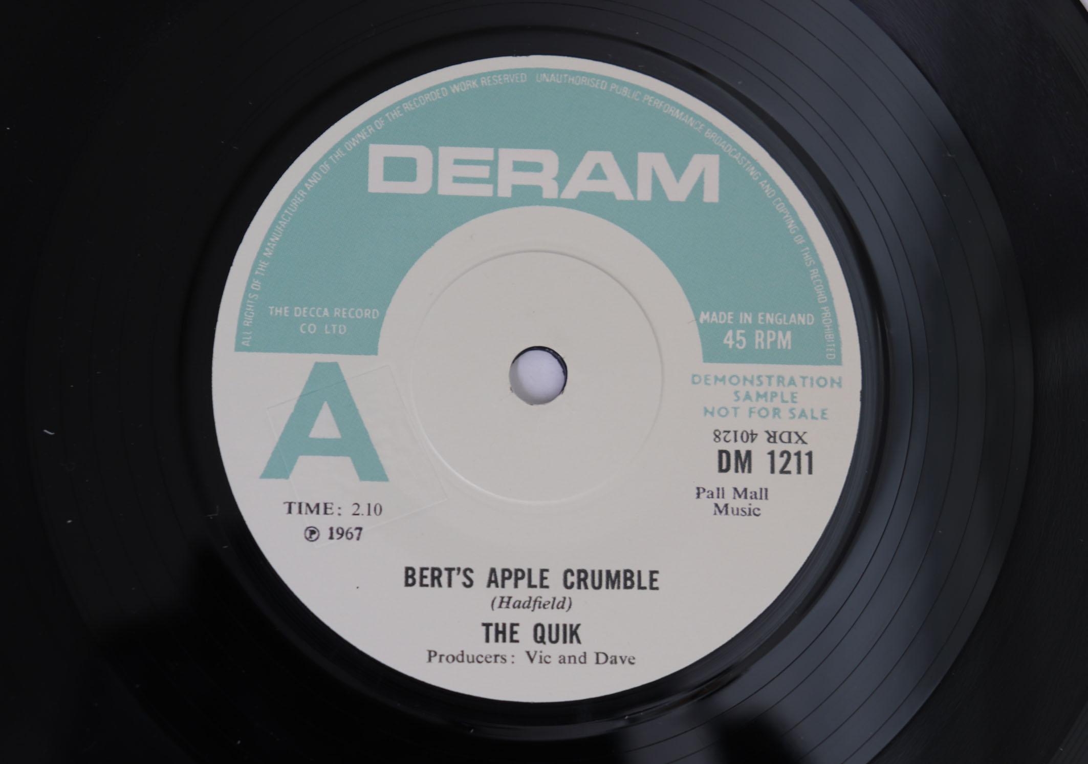 

7inch Record QUIK Berts Apple Crumble King Of The DM1211 DERAM UK Rock Used