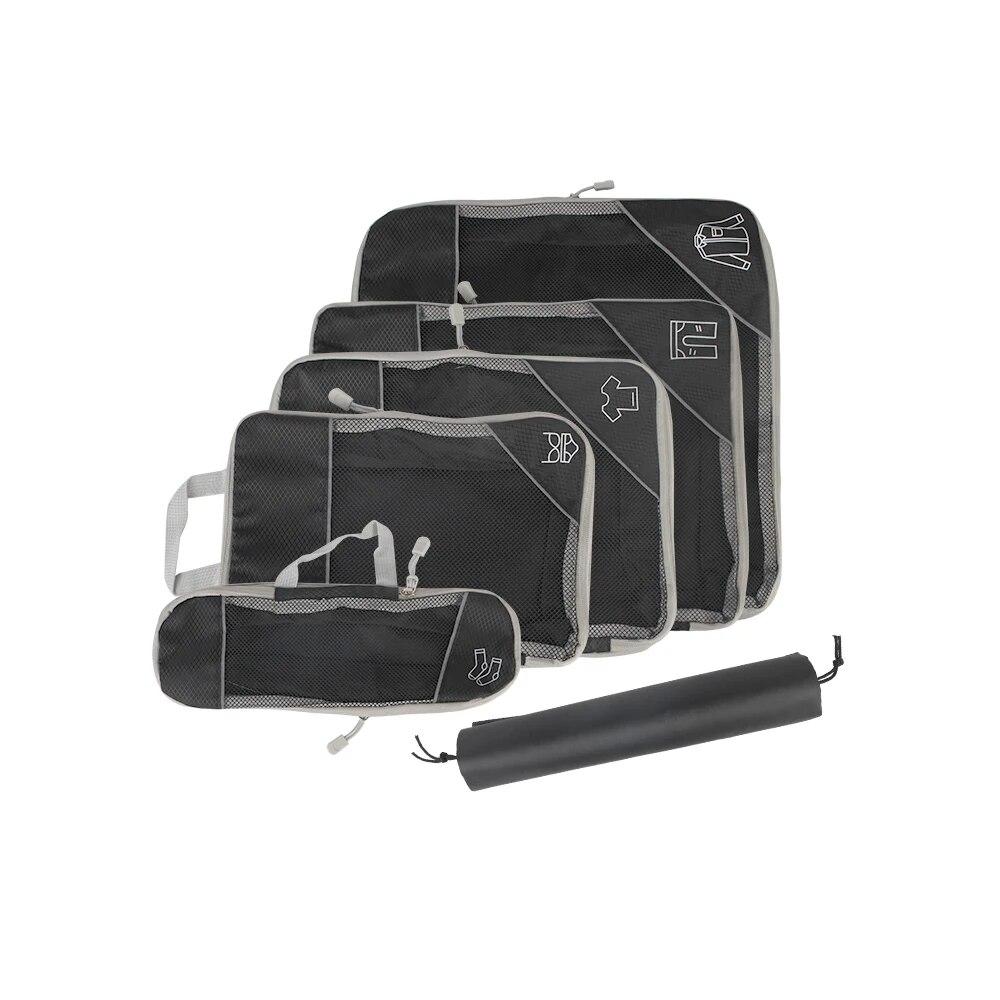 3/6 Pieces Travel Storage Organizer Set With Portable Lightweight Suitcase Bags Compressed Packing Cubes Shoe Bag Mesh Luggage