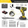 Rechargeable Handheld Electric Screwdriver Impact Lithium Drill Multifunctional Household Wood Drilling Power Tool