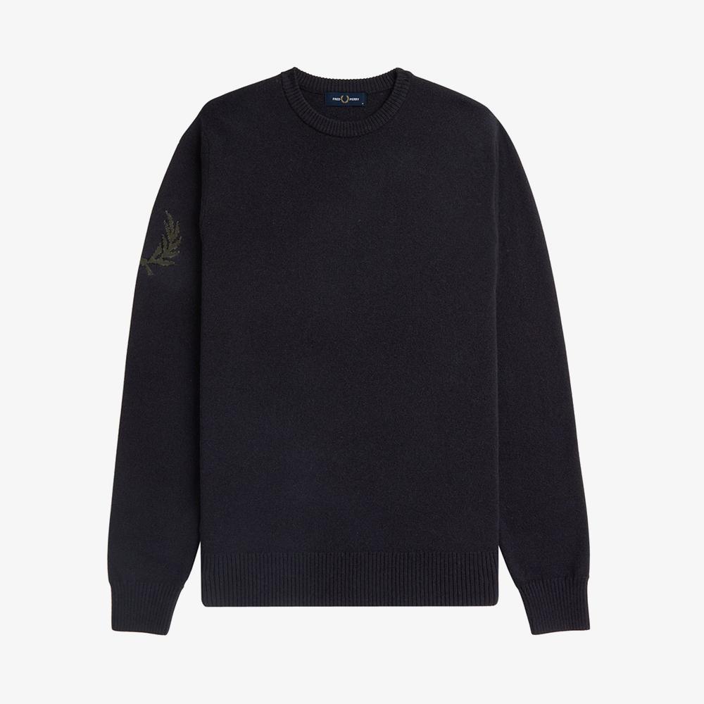 FRED PERRY [Sharp] Laurel Wreath Knit - Black Afpm2438529-102