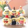 Creative Glasses Star Keychain Pendant Cartoon Plush Doll Keyring Toy Pouch Ornament Children's Latest Year Present