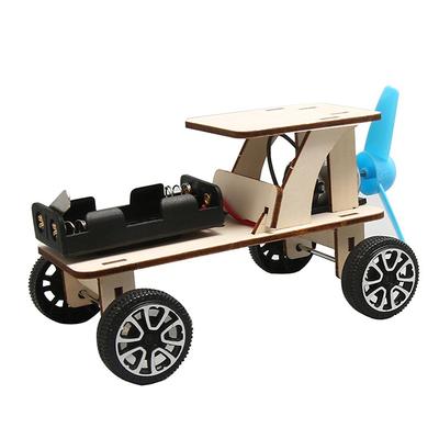Electric Wind Powered Car Diy Science Toys Children Educational Stem Projects 3D Assemble Model Wood Puzzle Toy Scientific Kit