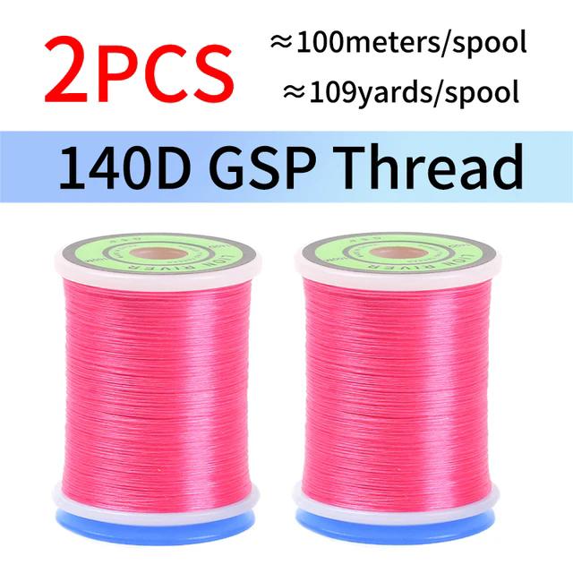 

100 м/катушка 140D GSP нить прочная полиэтиленовая леска для морской рыбалки на окуня, щуки, джиг-приманки, материал для завязывания приманки, 6 цветов